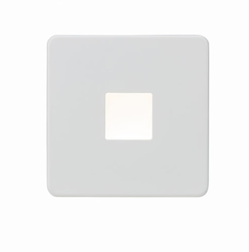 Knightsbridge Screwless 230V LED Plinth Light - Matt White (SFPLMW)