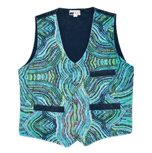 Cotton - Patterned waistcoat - green