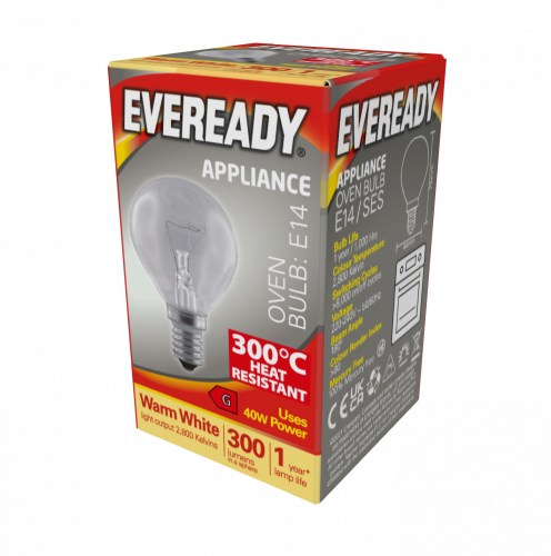Eveready 40w Oven Bulb SES Warm White 3000K (S1024)