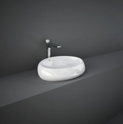 RAK-Cloud 60cm Gloss White Counter Top Basin