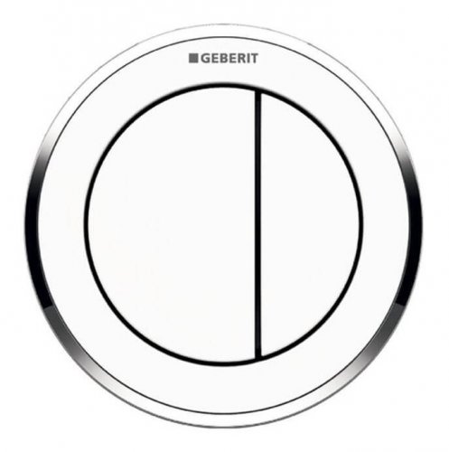 Geberit Type 10 Gloss Chrome/White Dual Flush Button for Furniture