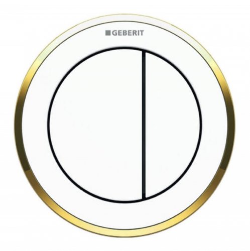 Geberit Type 10 Gold/White Dual Flush Button For 8cm Concealed Cistern