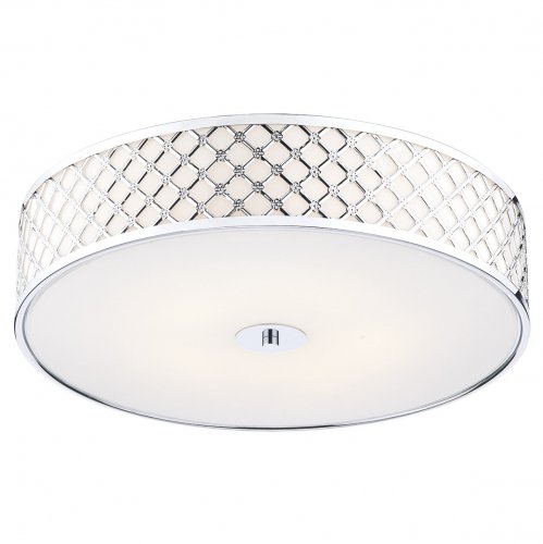 Dar Civic 2 Light Flush Small Ceiling Light Polished Chrome
