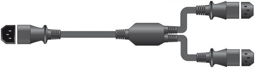 Mercury 114.071 IEC Y 2300W Mains 1.0m Male Socket to Female Plugs Splitter Lead