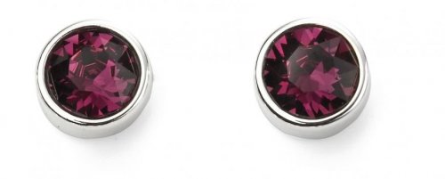 Silver February Birthstone Swarovski Earrings.