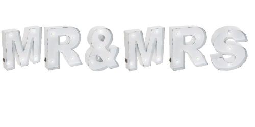 Mr & Mrs Wedding LED Light - Wall Mounted