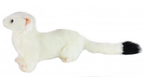 Soft Toy White Ferret Standing by Hansa (17cm.H) 7321