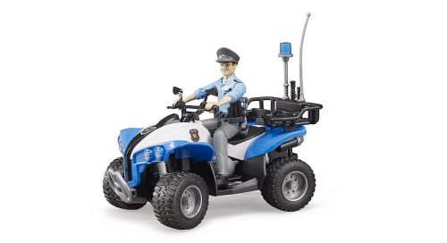 Police Quad Bike & Policeman Figure - Bworld - Bruder 63010 Scale 1:16