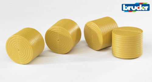 Farm Accessories 4 Round Straw Bales - Bruder 02344