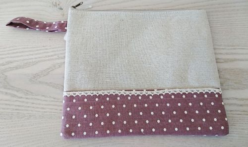 Pokka Dot Make Up Bag or Pencil Case - Large