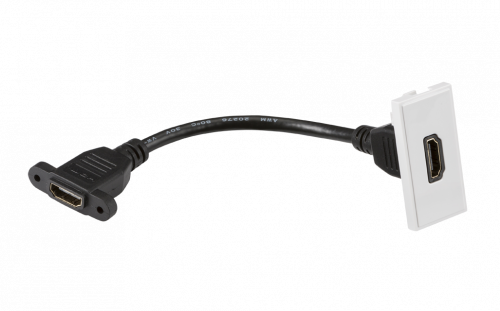Knightsbridge HDMI outlet module 25 x 50mm - white - (NETHDMIWH)
