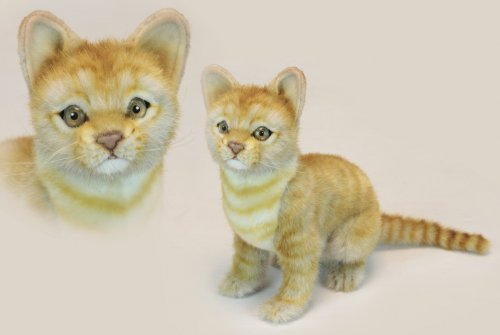 Soft Toy Cat, Ginger Kitten Sitting by Hansa (24cm.H) 6575