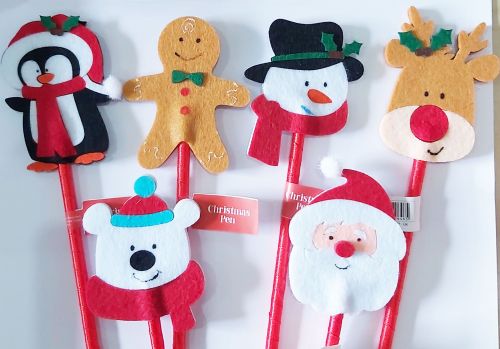 Christmas Character Pen - Set of 6 - Felt - Eurowrap