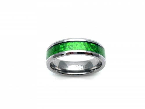 Tungsten Carbide Green Carbon Ring