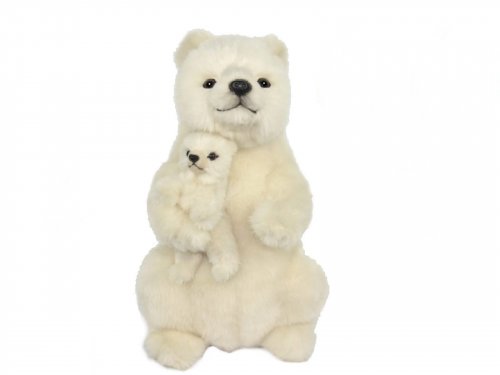 Soft Toy Polar Bear Mama & Baby by Hansa (29cm) 7964