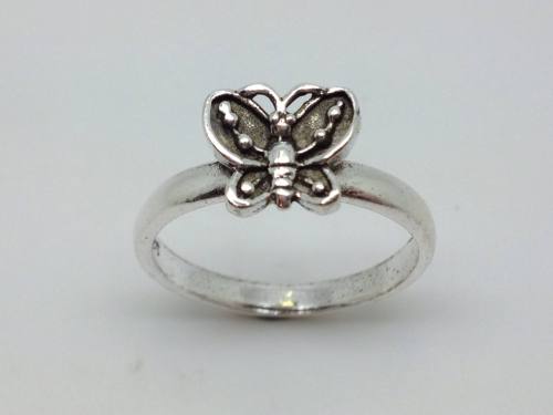 Silver Butterfly Ring Size Q
