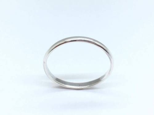 Silver Wedding Band 1.5mm size K