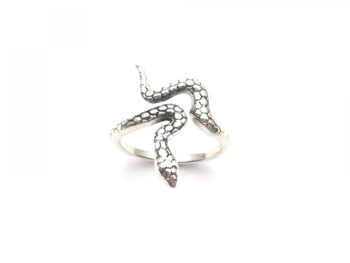 Silver Snake Design Ring