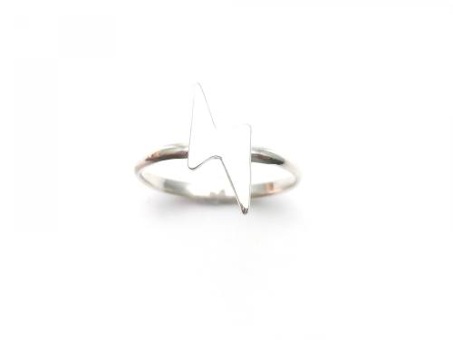 Silver Lightning Bolt Ring