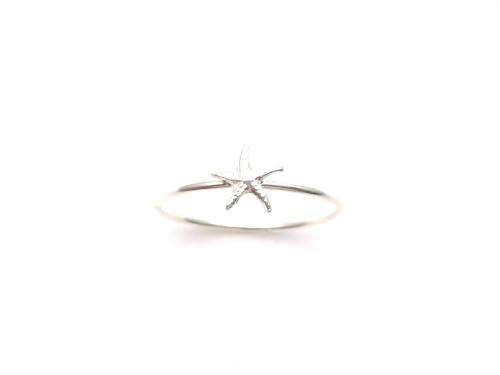 Silver Starfish Ring