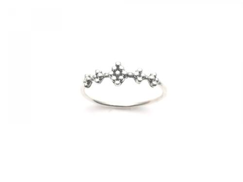Silver Fancy Bead Detail Ring
