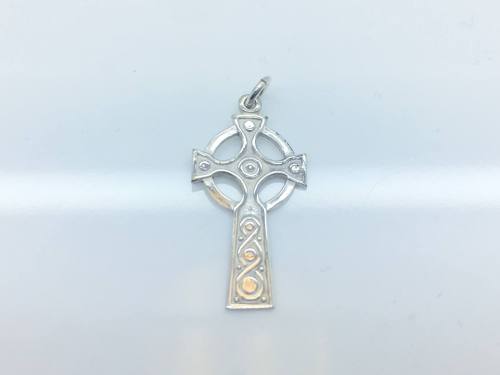 Silver Celtic Style Cross 28x15mm