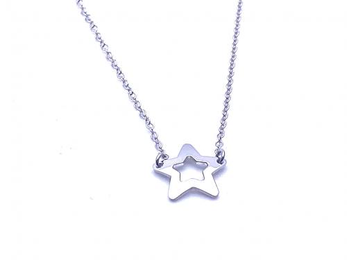 Silver Belcher Star Necklet