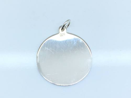 Silver Disc Pendant 21mm