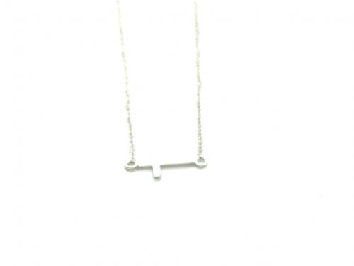 Silver Cross Detail Necklet 16-20 Inch