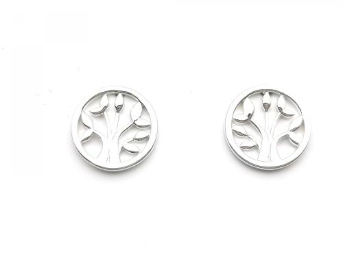 Silver Tree Of Life Stud Earrings