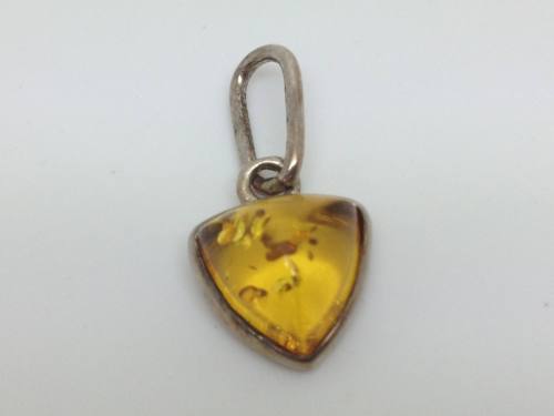 Silver Amber Pendant