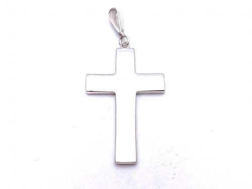 Silver Heavy 2 Sided Cross Pendant
