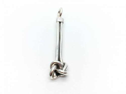 Silver Knot Drop Pendant