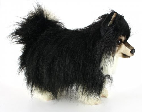 Soft Toy Black Pomeranian Dog by Hansa (36cm.L) 8043