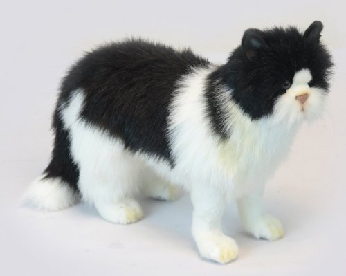 Soft Toy Black & White Cat by Hansa (46cm) 6485