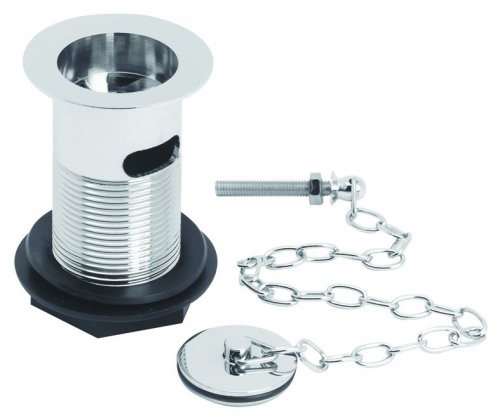 Bayswater Chrome Basin Waste Brass Plug and Link Chain