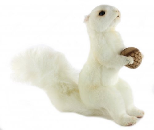 Soft Toy White Squirrel with Nut by Hansa (19cm.H) 7742