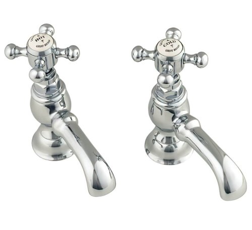 Silverdale Victorian Cloakroom Basin Pillar Taps - Chrome