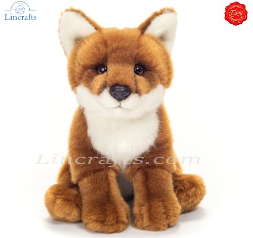 Plush Soft Toy Fox sitting by Teddy Hermann (20 cm) 90321
