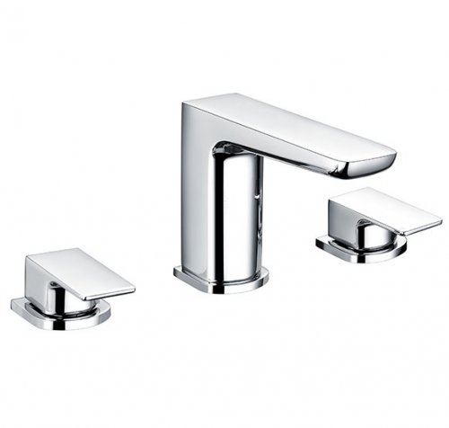 RAK Moon Chrome 3 Hole Deck Mounted Bath Filler