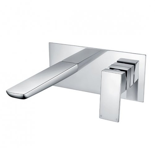 RAK Moon Chrome Wall Mounted Basin Mixer With Backplate