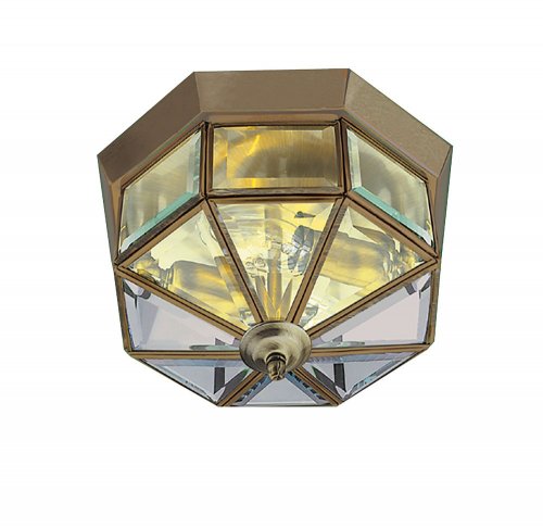 Searchlight Pisa Iii Flush Ant/Brass C/Fitting 23Cm