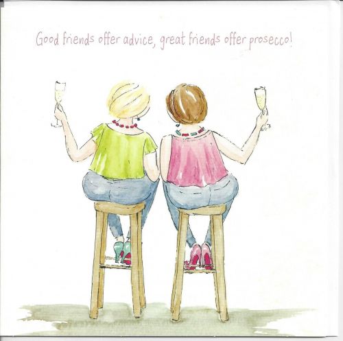 Birthday Card - Good Friend - Prosecco - Angie Thomas