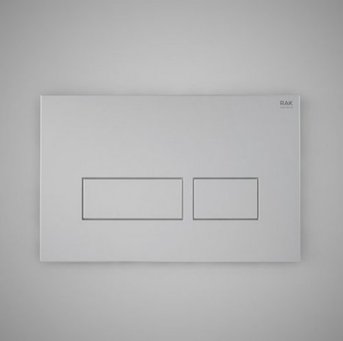 RAK Ecofix Matt Chrome Flush Plate With Rectangular Push Plates