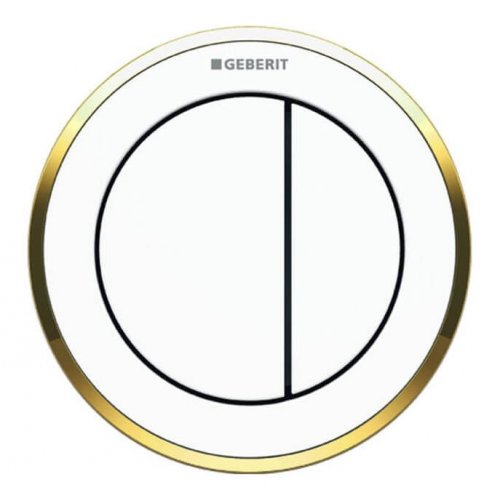 Geberit Type 10 Gold/White Dual Flush Button for Furniture