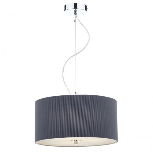 Dar Zaragoza 3 Light Pendant 40cm Grey