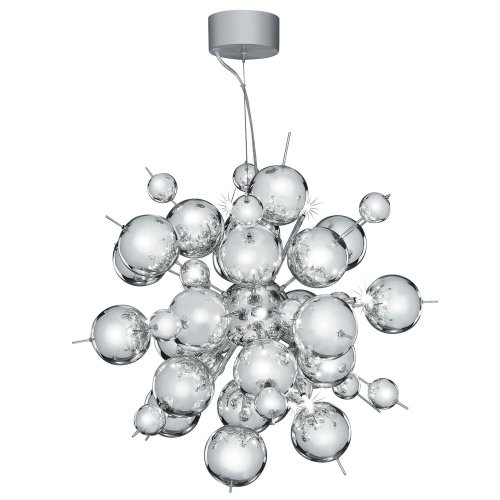 Searchlight Molecule 12 Light Pendant Polished Chrome Metal & Glass