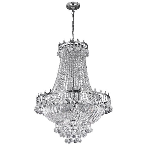 Searchlight Versailles -  9Lt 52Cm Chrome Chandelier Cw Xtal