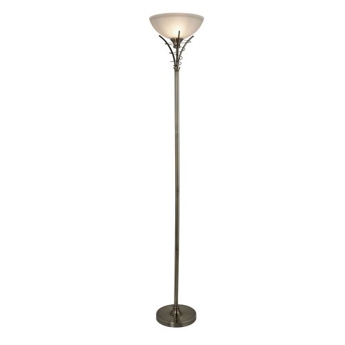 Searchlight Linea Uplighter Ab Scroll Fs/Acid Glass