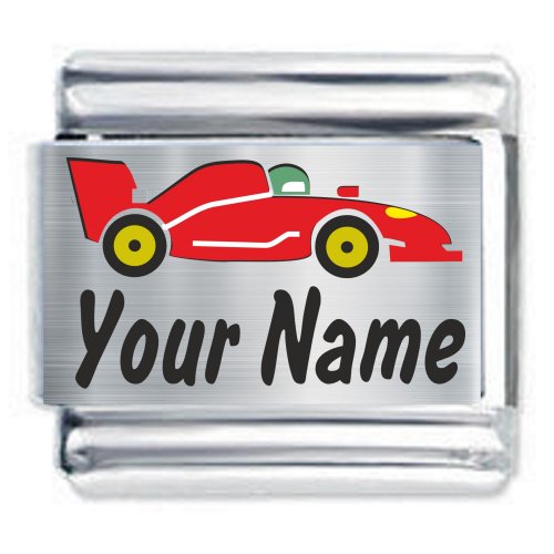 COLOREV Custom Made Racing car Italian Charm - Any Name